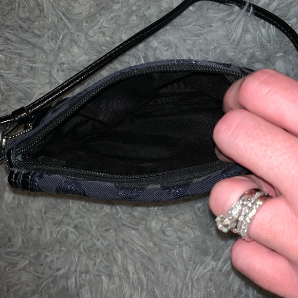 Blue Coach Wristlet - Picture 5 of 6